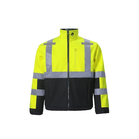 High Viz Softshell Jacket, 3X-Large, Lime, Class 3
